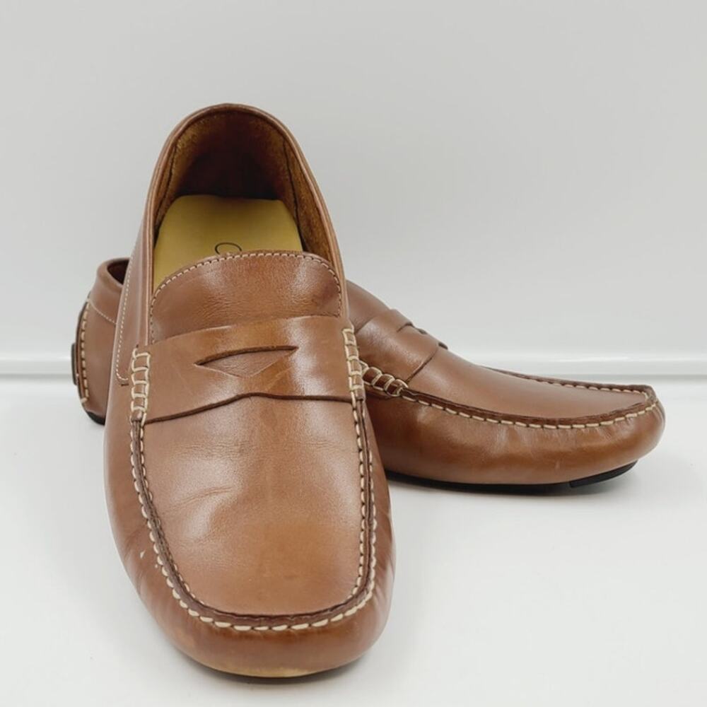 Cole Haan Howland Leather Penny Loafer Driving Shoe Brown Men's Size 9.5M